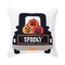 18" x 18" Spooky Pumpkin Truck Halloween Hooked Throw Pillow